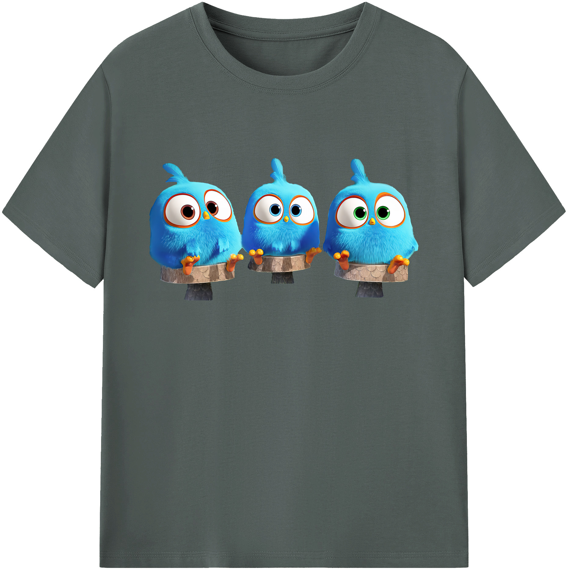 （画像用） Angry Birds アングリーバード 綿100％ メンズ半袖Tシャツ｜肌触りやわらか＆通気性